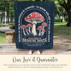 Personalized CC Challenge IV Minky Blanket Gift For Classical Conversations Challenge 4 Senior Plush Blanket Class Of 2025 Graduation Gift
