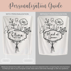 Personalized Maid of Honor Minky Blanket Gift for Maid of Honor Throw Wedding Proposal Gift Maid of Honor Plush Blanket Bridal Party Gift