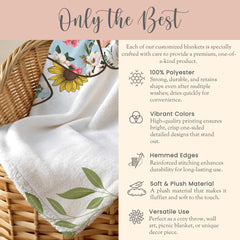 Personalized Nana Minky Blanket Gift for Nana Keepsake Blanket Mothers Day Gift Grandma Plush Blanket Grandma Minky Blanket From Grandkids