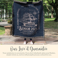 Personalized CC Challenge IV Woven Blanket Gift For Classical Conversations Senior Class Tapestry Year End Gift CC Senior Woven Throw Sail