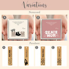 Gift for Skate Mom Jewelry
Ice Skating Mom Bar Necklace