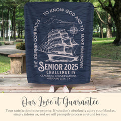 Personalized CC Challenge IV Minky Blanket Gift For Classical Conversations Senior Student Plush Blanket CC Graduation Gift cc Tutor Throw