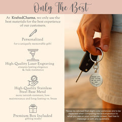 Personalized Bonus Dad Keychain Gift for Bonus Dad Keyfob Fathers Day Gift Step Dad Keyring Present Bonus Dad Thank You from Stepdaughter
