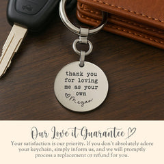 Personalized Bonus Dad Keychain Gift for Bonus Dad Keyfob Fathers Day Gift Step Dad Keyring Present Bonus Dad Thank You from Stepdaughter
