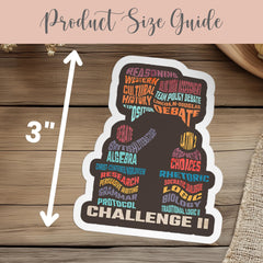 CC Challenge II Vinyl Sticker Gift for Classical Conversations Student CC Back to School Gift Challenge 2 Decal Class Gift Memory Work Decor