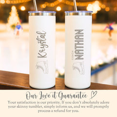 Personalized Figure Skating Tumbler Gift for Figure Skater Cup Ice Skating Competition Gift Figure Skating Skinny Tumbler Ice Coffee Tumbler