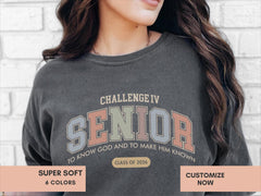 Personalized CC Challenge 4 Graduation Shirt 
Gift For CC Homeschool Senior T-Shirt 
Homeschool shirt