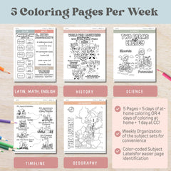CC Cycle 2 Coloring Book Gift for Classical Conversations Student CC First Day Gift Cycle 2 Memory Worksheet CC Class Work Book Printable