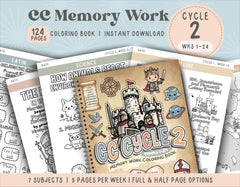 CC Cycle 2 Coloring Book Gift for Classical Conversations Student CC First Day Gift Cycle 2 Memory Worksheet CC Class Work Book Printable