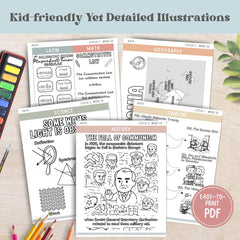 CC Cycle 2 Coloring Book Gift for Classical Conversations Student CC First Day Gift Cycle 2 Memory Worksheet CC Class Work Book Printable