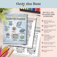 CC Cycle 2 Coloring Book Gift for Classical Conversations Student CC First Day Gift Cycle 2 Memory Worksheet CC Class Work Book Printable