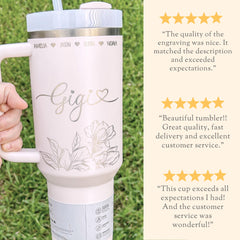 Personalized Gigi Tumbler With Straw Gift For Gigi Engraved Tumbler With Straw Mothers Day Gift Gigi To Be Travel Cup Gigi Gift Kids Name