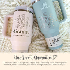 Personalized Granny Tumbler With Straw Gift For Granny Cup Mothers Day Gift Granny Engraved Tumbler Grandmother Travel Cup Grandkids Name