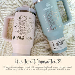 Personalized Bonus Mom Tumbler With Straw Gift for Bonus Mom Travel Mug Mothers Day Gift Bonus Mama Tumbler Bonus Mom Laser Engraved Tumbler