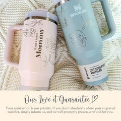 Personalized Mommy Tumbler With Straw Gift For Mommy Cup Mothers Day Gift Mommy Tumbler With Handle Mom Travel Mug Mommy Laser Engraved Name