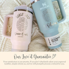 Personalized Girls Trip Tumbler Gift for Bestie Beach Tumbler With Handle Vacation Gift Girls Trip Engraved Tumbler Girls Vacation Tumbler