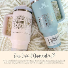 Personalized Memaw Tumbler With Straw Gift For Memaw Engraved Tumbler With Handle Mothers Day Gift Memaw Travel Cup Grandmother Cup Grandkid