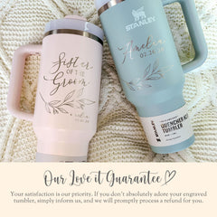 Personalized Sister of the Groom Tumbler Gift for Sister of the Groom Travel Cup Wedding Gift Sister of the Groom Engraved Tumbler Handle