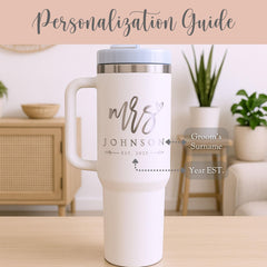 Bride Tumbler With Handle Engraved