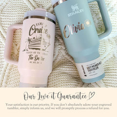 Personalized Family Cruise Tumbler With Straw Gift for Family Cruise Travel Mug Family Vacation Gift Family Name Laser Engraved Tumbler Date