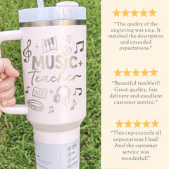 Music Teacher Tumbler with handle
