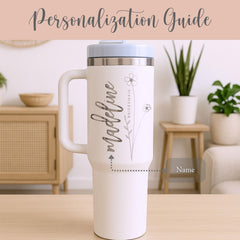 Personalized Bridesmaid Tumbler With Straw Gift For Bridesmaid Tumbler Engraved Bridesmaid Proposal Tumbler With Handle Bridal Shower Gift