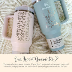 Custom Second Grade Teacher Tumbler With Straw Gift For 2nd Grade Teacher Engraved Tumbler Teachers Day Gift 2nd Grade Teacher Cup Handle
