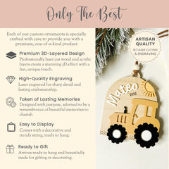 Boy tractor ornament only the best