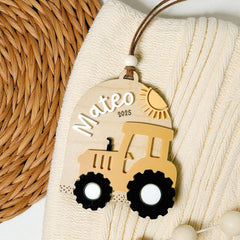 Personalized Boy Tractor Ornament Gift for Toddler Boy Tractor Laser Engraved Ornament Birthday Gift Baby Boy Tractor Keepsake 3D With Name