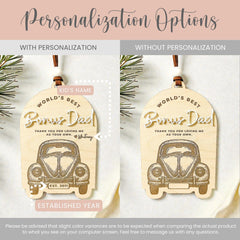 Bonus Dad Ornament Personalization Options