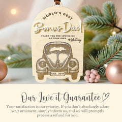 Bonus Dad Ornament love it guarantee