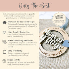 Mom of Boys Ornament Only the Best