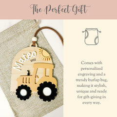 Boy tractor ornament perfect gift