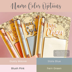 Notepad Name Color Options