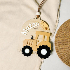 Personalized Boy Tractor Ornament Gift for Toddler Boy Tractor Laser Engraved Ornament Birthday Gift Baby Boy Tractor Keepsake 3D With Name