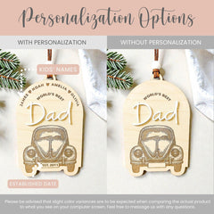 Dad Ornament Personalization Options
