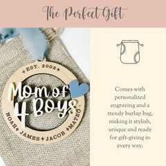 Mom of Boys Ornament the perfect gift