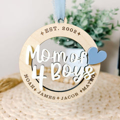 Mom of Boys Ornament