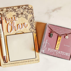 Notepad and Necklace Gift Set