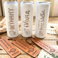 Personalized CC Tumbler Free Bookmark Custom Tumbler Gift for Classical Conversation Tutor Appreciation Cup CC Director Gift Tumbler Coffee