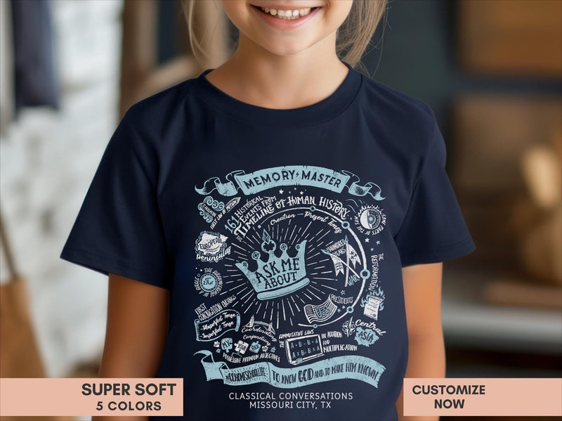 Personalized CC Cycle 2 Memory Master Youth Shirt Gift for CC Student T-shirt CC End of Year Gift Foundations Tee Crown Memory Master Gift