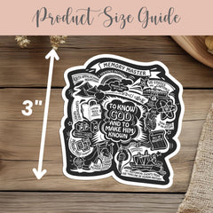 CC Cycle 3 Memory Master Vinyl Sticker Gift for CC Class Decal Back to School Gift Classical Conversations Cycle 3 Memory Work Sticker Cloud