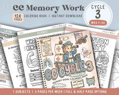 CC Cycle 3 Coloring Book Gift for Classical Conversations Student First Day GIft Cycle 3 Memory Work CC Class Worksheet Activity Printable