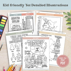 CC Cycle 3 Coloring Book Essentials Bundle Gift for CC Student Back to School Gift Cycle 3 Homeschool Memory Worksheet History Printable PDF