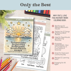 CC Cycle 3 Coloring Book Gift for Classical Conversations Student First Day GIft Cycle 3 Memory Work CC Class Worksheet Activity Printable