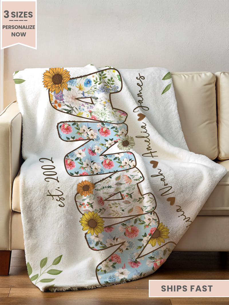 Personalized Nana Minky Blanket