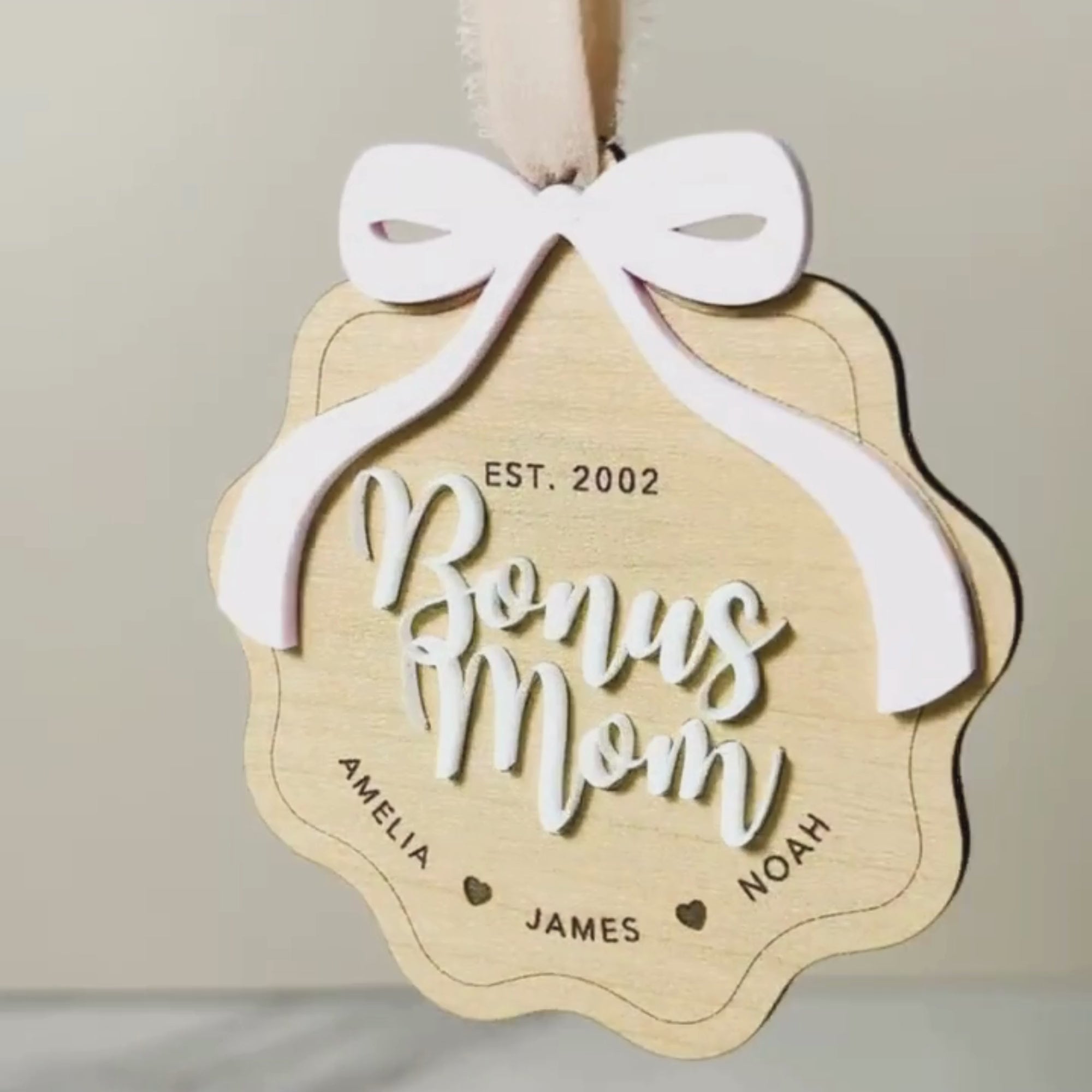 Personalized Bonus Mom Ornament