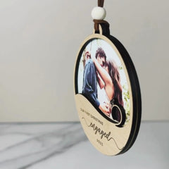 Custom Engagement Photo Ornament