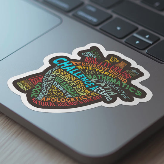 CC Challenge Accepted Vinyl Sticker Gift for CC Student CC Year End Gift Classical Conversations Challenge A Decal Memory Work Decor Heart