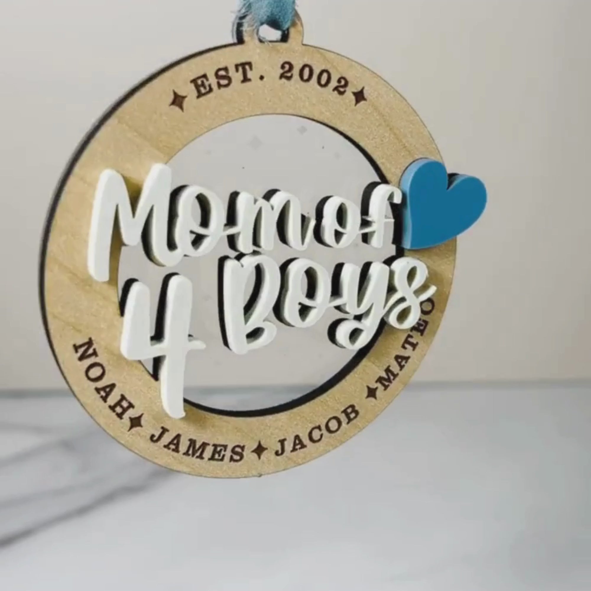 Personalized Mom Of Boys Ornament